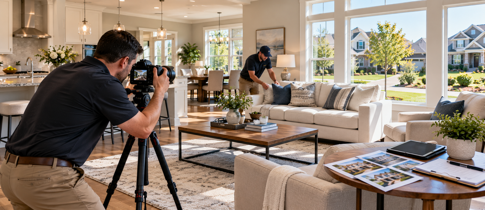 Real Estate Photo Shoot in a Sunlit Home