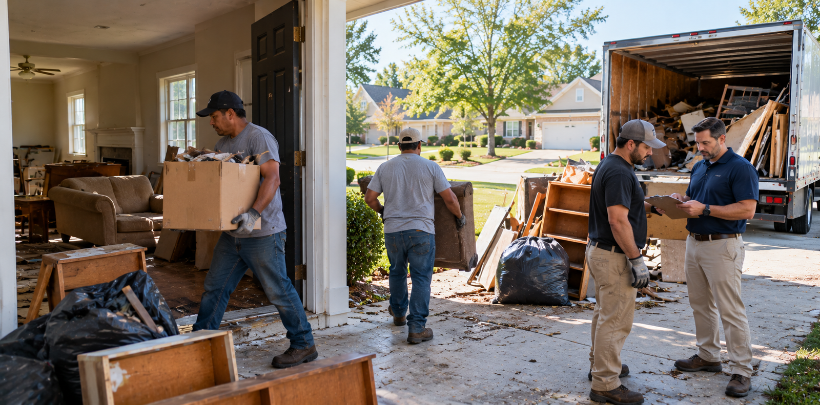 Residential Move-Out Cleanout in Progress
